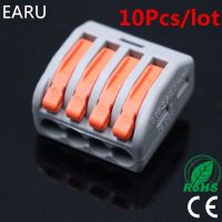 【Chat-support】 Buysob 10Pcs PCT-214 PCT214 222-414สายไฟขนาดกะทัดรัดขั้วต่อ4 Conductor Terminal Block Lever Fit