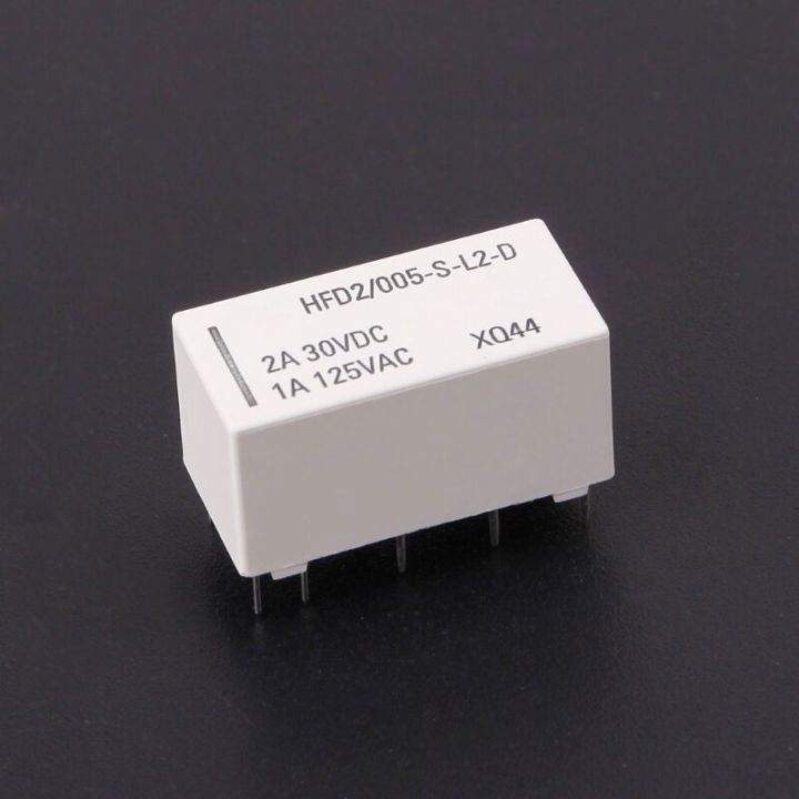 hot-euouo-shop-5v-bistable-latching-relay-dpdt-2a-30vdc-1a-125vac-hfd2-005-s-l2-d-realy