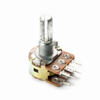 1Pcs,WH148 Dual Channel สเตอริโอ Potentiometer R16100NO B500K X2โอห์มความยาวเพลา20มม.