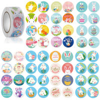 500Pcs Easter Gift Sealing Stickers Happy Easter Cute Rabbit Eggs Gift Bags Box Sticker For Easter Party Kids Gift Decor Labels