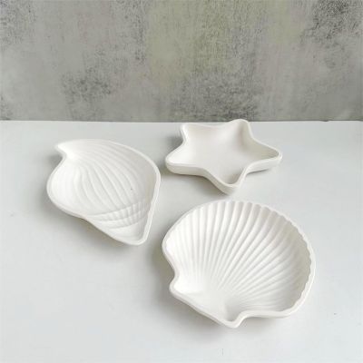 3D Star Tray Resin Molds Drop Glue Home Decor Plaster Saucer Conch Shell Scented Candle