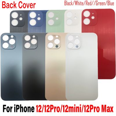 Big Hole Back Glass Cover Replacement For IPhone 12 Pro Battery Cover Rear Door Housing Case For IPhone 12 Pro Max 12 mini Parts