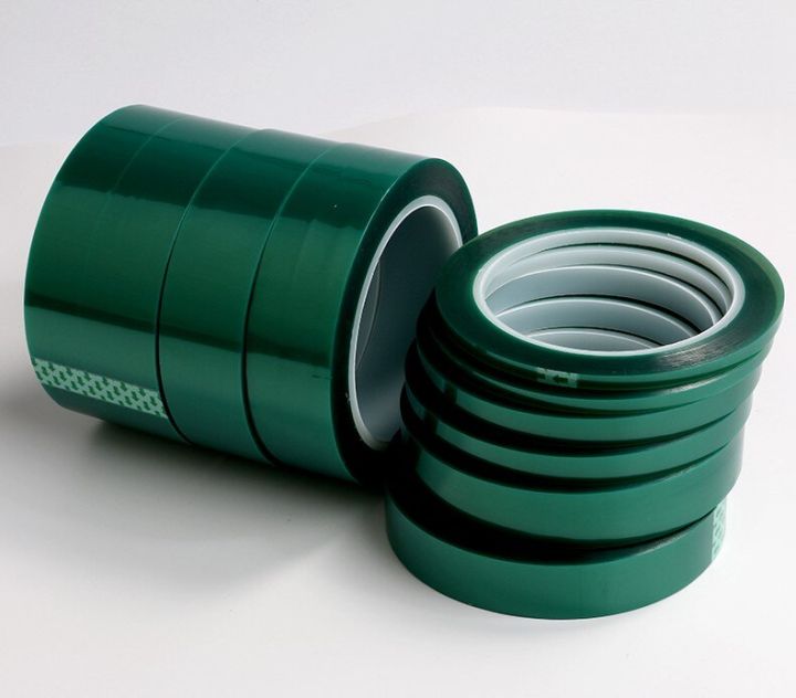 1-rolls-width-60mm-x-66m-pet-green-silicone-film-high-temperature-adhesive-tape-green-polyester-tape-powder-coating-high-temp-adhesives-tape