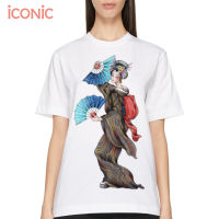 iCONiC BLACK DIGITAL MAIKO DANCE T-SHIRT #5350 เสื้อยืด พิมพ์ลาย  ดิจิตอล กิมโมโน ดำ เสื้อยืดพิมพ์ลาย เสื้อยืดแฟชั่น เสื้อยืดผญ เสื้อยืดผช เสื้อยืดสีข