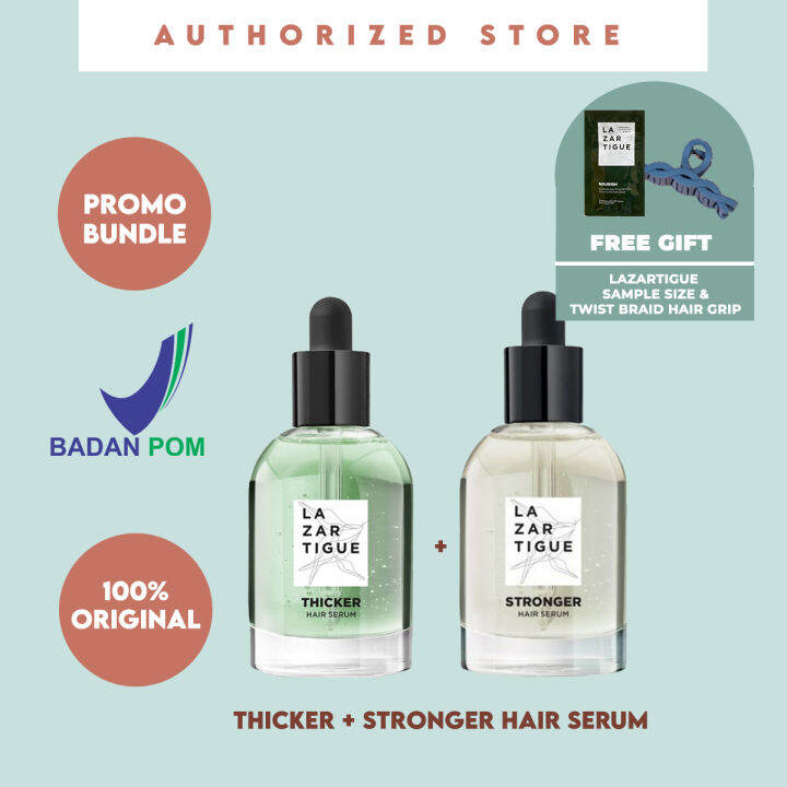 LAZARTIGUE PROMO SET STRONGER & THICKER HAIR SERUM Lazada Indonesia