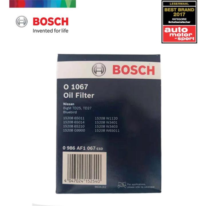 bosch-engine-oil-filter-ไส้กรองน้ำมันเครื่อง-0986af1067-สำหรับ-nissan-big-m-td25-td27-bdi-urvan