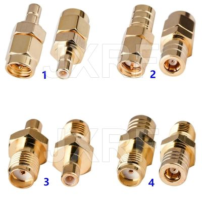【CW】 JX Connector 2PCS SMA to SMB RF adapter male female Coax Coaxial Adapter