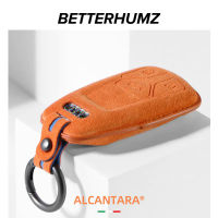 Alcantara รถยนต์ที่สำคัญที่ครอบคลุมกรณีสำหรับออดี้ A4 B9 A3 8จุด A6 C7 8วินาที8วัตต์ Q2 S3 S7 S8 R8 RS3 Q5 Q7 Q8 SQ5 TT พวงกุญแจอุปกรณ์เสริม