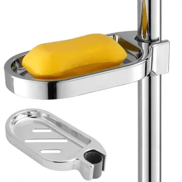 Plastic Shower Rod Slide Bathroom Soap Dish Soap Box Soap Holder