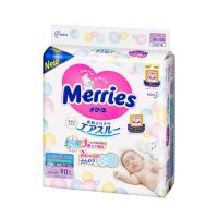 Merries (เมอร์รี่ส์) Japan ไซส์ NB 90 ชิ้น (แพมเพิร์ส ผ้าอ้อมเด็กสำเร็จรูปจากญี่ปุ่น แบบเทป)