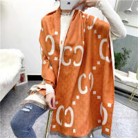 Womens 2023 C Letters Big Brand Stripe Elegant Cashmere Korean Scarves Luxury Fashion New Scarf Warm Jacquard New Thick Scarf Double-sided Two-colors Printed Versatile Thick Soft Warm Shawl 1