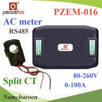 PZEM-016 AC ดิจิตอลมิเตอร์ 100A 80-260V โวลท์ แอมป์ วัตต์ พลังงานไฟฟ้า RS485 port Split CT รุ่น PZEM-016-SP