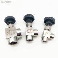 ✌❂ 1/8 quot; 1/4 quot; 3/8 quot; 1/2 quot; BSP Female Thread Adjustable needle valve 90 degree Stainless steel 304 ON/OFF