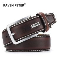 Fashion Men Belts Genuine Leather Luxury Designer Brown Vintage Waist Belt For Jeans Cinturon Cowboy Hombre Dropshipping Belts