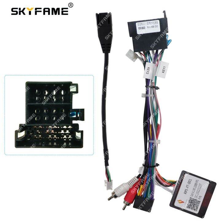 SKYFAME Car 16pin Wiring Harness Adapter Canbus Box Decoder For Fiat ...