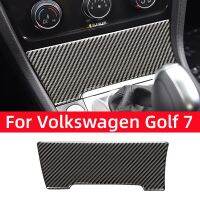 For Volkswagen Vw Golf 7 Gti Mk7 2013-2019 Carbon Fiber Interior Cigarette Light Storage Box Cover Trim Sticker Car Accessories