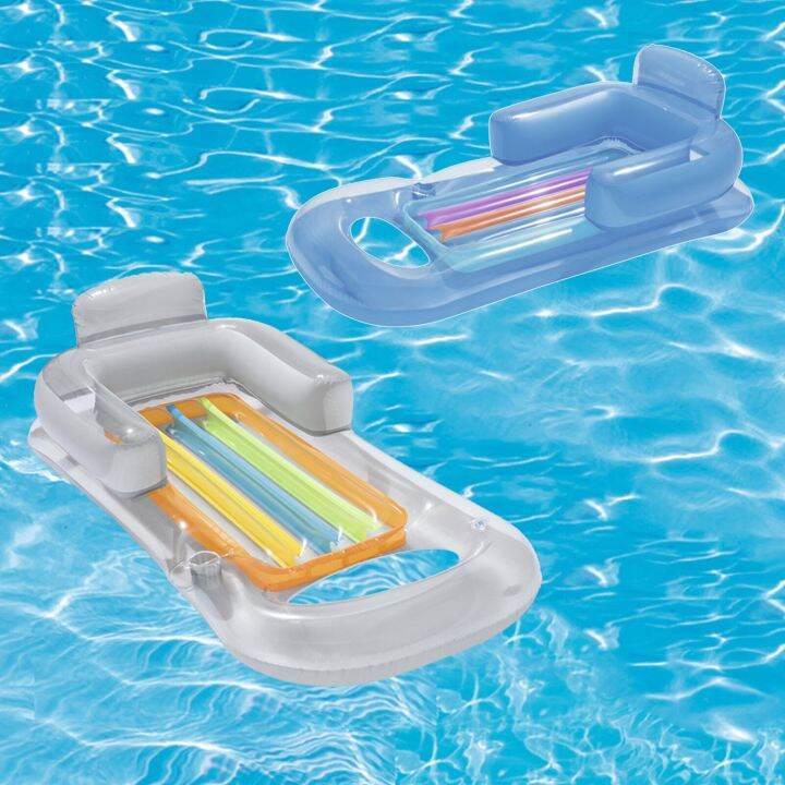 PVC Inflatable Mattress Swiming Pool Air Bed Floating Row Float Sofa