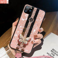 เคสโทรศัพท์ผีเสื้อ3D ติดเพชรกากเพชรหรูหราสำหรับ iPhone 14 13 12 11 Pro Max X XR XS 7 8 Plus SE กรอบ Bling