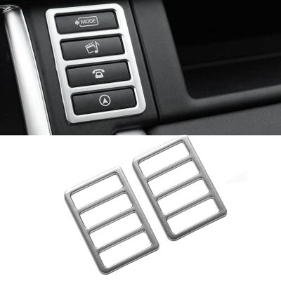 1 Pair Car Consoles Multimedia Button Frame Trim Cover Car Accessories Dashboards Decoration Plastic For Land Rover Discovery Sport 2015-2019