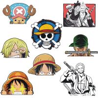 One Piece Chopper Luffy Car Sunscreen Reflective Stickers Zoro Styling Waterproof Auto Window Decals Windshield Decorations Stickers Labels