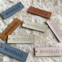 40pcs Handmade labels with rivets personalised brand logo leather tags for knitting crochet Sew on clothing blanket - DIY label