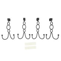 Over the Door Hook Black over Door Towels Hooks Heavy Duty over Door Double Hooks for Hanging Towels,Clothes,Hats