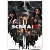 ☄ Scream 6 2023 ศิลปะภาพยนตร์ฟิล์มพิมพ์ผ้าไหมโปสเตอร์Home Wall Decor 24x36inch