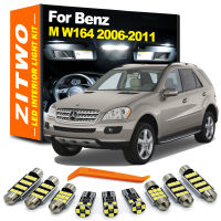 ZITWO 19Pcs LED ภายในแผนที่อ่าน Trunk Light Kit สำหรับ Benz M ML Class W164 ML350 ML450 ML500 2006-2011หลอดไฟมารยาท