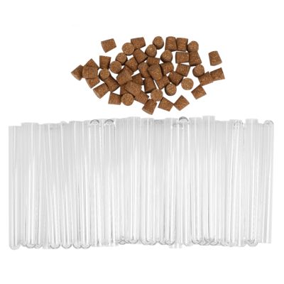 50Pcs Laboratory Plastic Test Tube 15Ml with Cork 15X150Mm Laboratory School Education Supplies