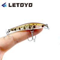 【lz】▦  LETOYO 50mm 2.2g jerkbaits minnow isca de pesca mini naufrágio minnow artificial magro duro isca para a truta de baixo pique área de pesca