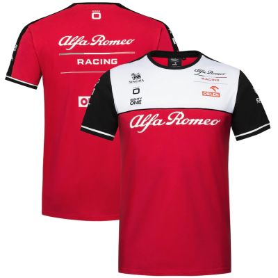 Formula One Racing Alfa Romeo F1 Team ORLEN 2022 Team T-Shirt Summer Outdoor Comfortable Quick Dry Short Sleeve Mens Sports Top