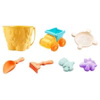 Kids Beach Toys 7Pcs Durable Kid Beach Toys Set Travel-Friendly Beach Set Beach Molds Bucket Shovel Watering Can Summer Sand Toys for Kids Boys Girls serviceable