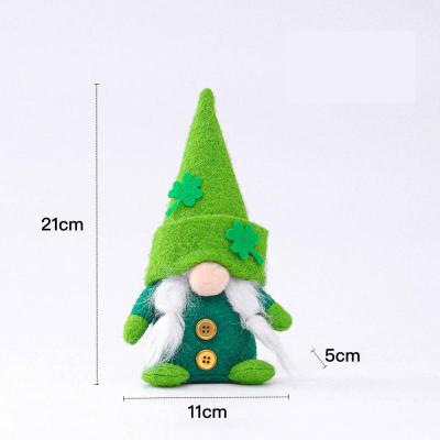 Green Cute Christmas Cap Faceless Doll Little Figurine Ornament Decoration Nordic Gnome Old Man Doll Home Decor Baby Plush Doll