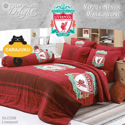 TULIP DELIGHT ผ้านวม 90 x 100 นิ้ว (ไม่รวมชุดผ้าปูที่นอน) ลิเวอร์พูล Liverpool DLC036 สีแดง #ทิวลิป ชุดเครื่องนอน ผ้าห่มนวม ผ้าห่ม หงส์แดง ลิเวอร์