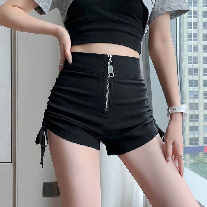 summer-high-waist-slim-drawstring-shorts-womens-fashion-hot-girl-super-shorts