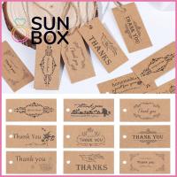 SUN BOX 50PCS 5.82.7ซม. กระดาษคราฟท์ อุปกรณ์ปาร์ตี้ แพ็คเกจ DIY ตกแต่งห่อของขวัญ บรรจุบัตรแขวน ขอบคุณแท็กแขวน ป้ายแฮนด์เมด