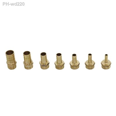 Brass Pipe Fitting 1/2 quot; BSP Male thread Connector to 6/8/10/12/14/16/19mm Hose Barb Tail Hose Fittings Adapter 2 Pcs