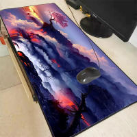 Cherry Blossoms Mouse Pad Gamer Large Lock Edge Soft Sakura Gaming Mousepad Mountain Non-slip Rubber Computer Desk Mat Padmouse