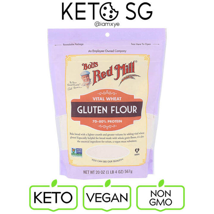 Keto Vital Wheat Gluten Flour (Seitan) Bob's Red Mill Vegan Low Cab