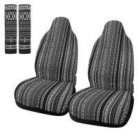 X Autohaux 2pcs Universal Front Seat Cover Saddle Blanket Seat-Belt Pad Protectors for Car