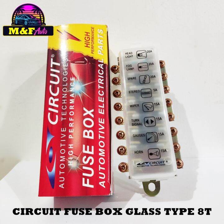 FUSE BOX - GLASS TYPE (GFB-8T) 8 TERMINAL - GLASS TYPE | Lazada PH