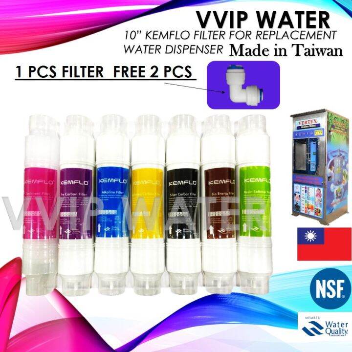 KEMFLO 10" Inch ITYPE (Sediment , Pre Carbon,Alkaline,Bip Energy