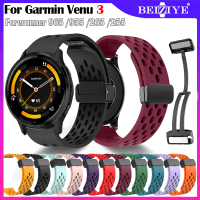 สายซิลิโคน Garmin Venu 3 แม่เหล็ก สมาร์ทสร้อยข้อมือสำหรับสายรัดข้อมือ Forerunner 965 955 265 255 745/Vivoactive 4/3 สาย