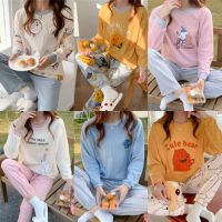 COD SDFGDERGRER Dumbo Round Neck Pajamas Women 2022 New Style Long-Sleeved Thin Suit Cartoon Cute Loose Casual H