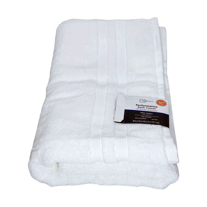 Mainstays 6 Piece Textures Cotton Bath Towel Set, Arctic White