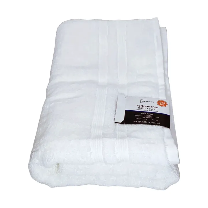MAINSTAYS Quick Dry Performance Bath Towel (Arctic White) Lazada PH