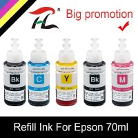 【Itian Pavilion】 HTL 5PK 70Ml หมึกเติมสำหรับ Epson L200 L210 L222 L100 L110 L120 L132 L550 L555 L300 L355 L362เครื่องพิมพ์