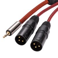 Hifi Audio Cable Mini Jack 3.5mm to Dual XLR for PC Mobile MP3 Amp Mixer Console 3.5 to 2 XLR 3 Pin Shielding Cable 1M 2M 3M 5M