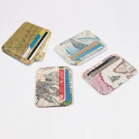 New Korean Creative Map Pattern Card Bag Bank Card Holder Wallet Mini Coin Coin Purse Small Card Bag