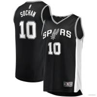 เสื้อกีฬาบาสเก็ตบอล NBA Jersey Spurs No.10 พลัสไซซ์ 22-23